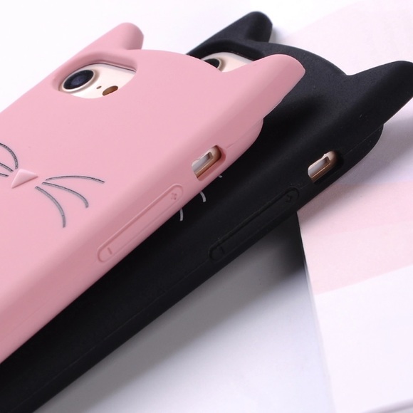 Phone Case Cat Ears iPhone 7 8 Plus Pink Clear NWT - Picture 10 of 10